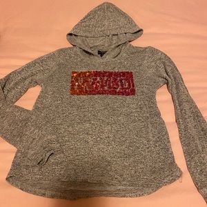 Girls sequin lightweight hoodie